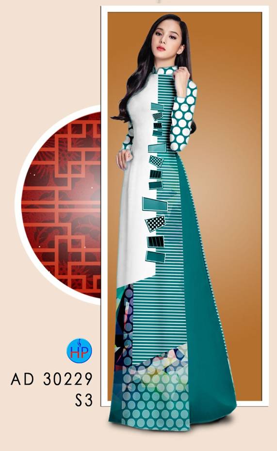 Vải Áo Dài Hoa Văn Vừa Ra  AD 30229