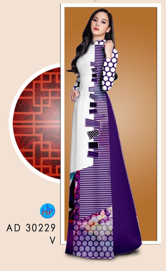 Vải Áo Dài Hoa Văn Vừa Ra  AD 30229