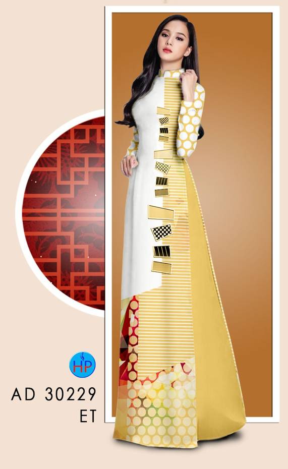 Vải Áo Dài Hoa Văn Vừa Ra  AD 30229