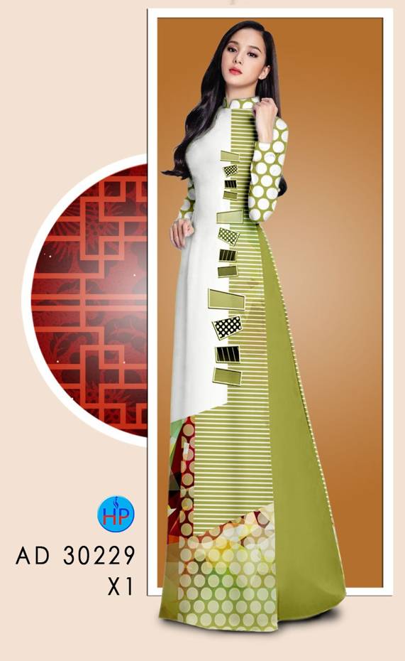 Vải Áo Dài Hoa Văn Vừa Ra  AD 30229