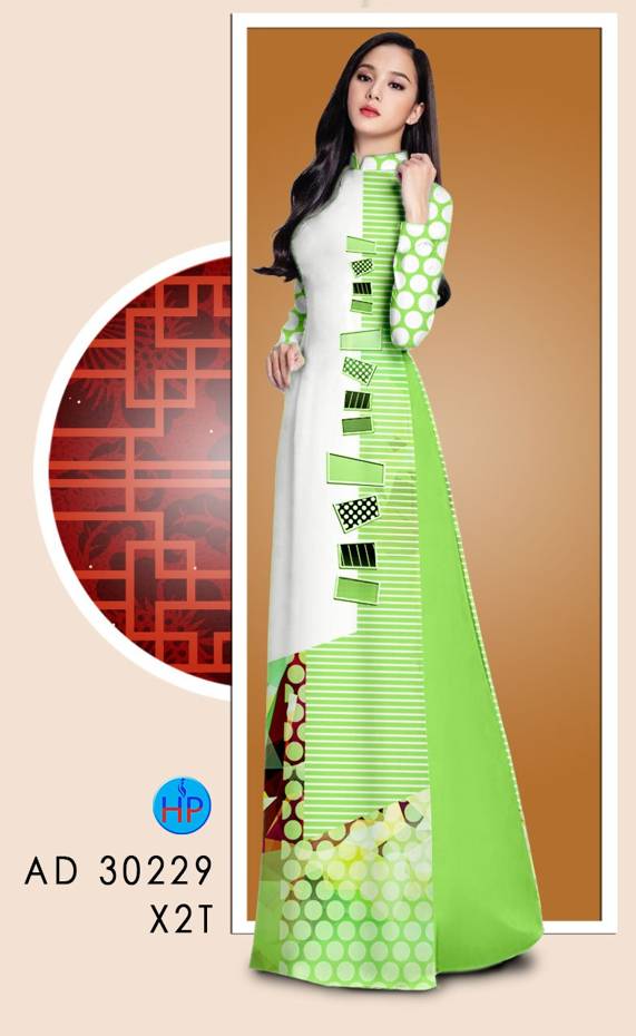Vải Áo Dài Hoa Văn Vừa Ra  AD 30229
