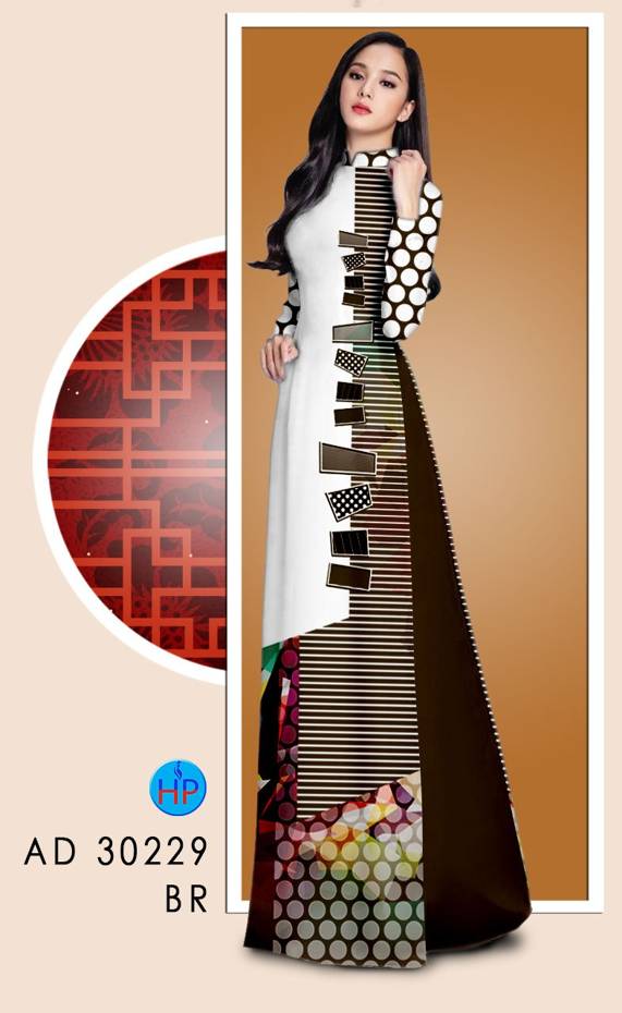 Vải Áo Dài Hoa Văn Vừa Ra  AD 30229