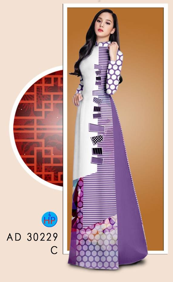 Vải Áo Dài Hoa Văn Vừa Ra  AD 30229