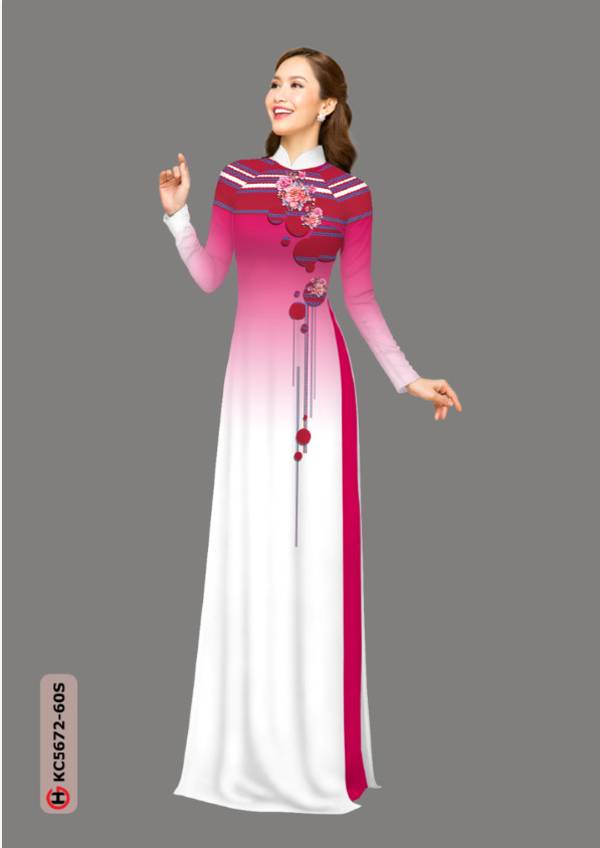 Vải Áo Dài Hoa In 3D Độc Đáo AD KC5672 32 Vải Áo Dài Hoa In 3D Độc Đáo AD KC5672