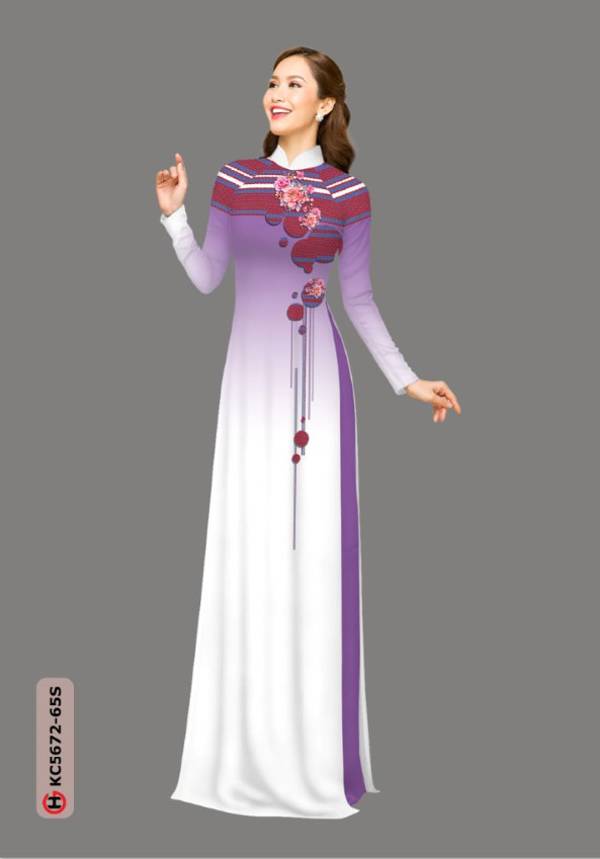 Vải Áo Dài Hoa In 3D Độc Đáo AD KC5672 33 Vải Áo Dài Hoa In 3D Độc Đáo AD KC5672