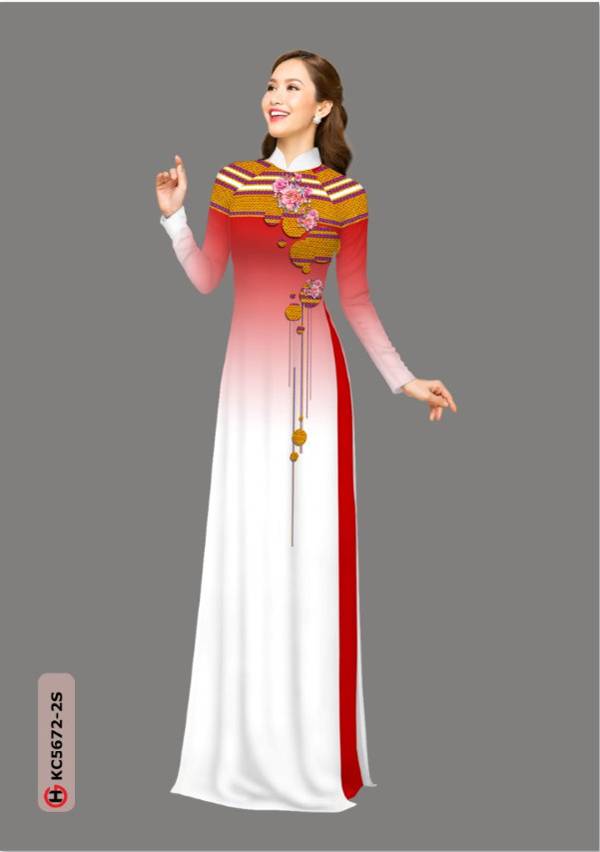 Vải Áo Dài Hoa In 3D Độc Đáo AD KC5672 37 Vải Áo Dài Hoa In 3D Độc Đáo AD KC5672