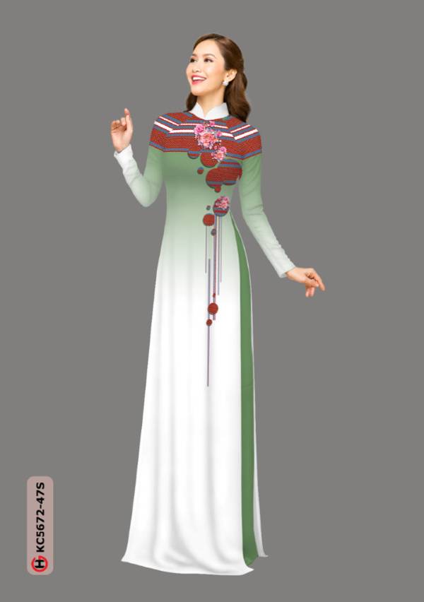 Vải Áo Dài Hoa In 3D Độc Đáo AD KC5672 41 Vải Áo Dài Hoa In 3D Độc Đáo AD KC5672