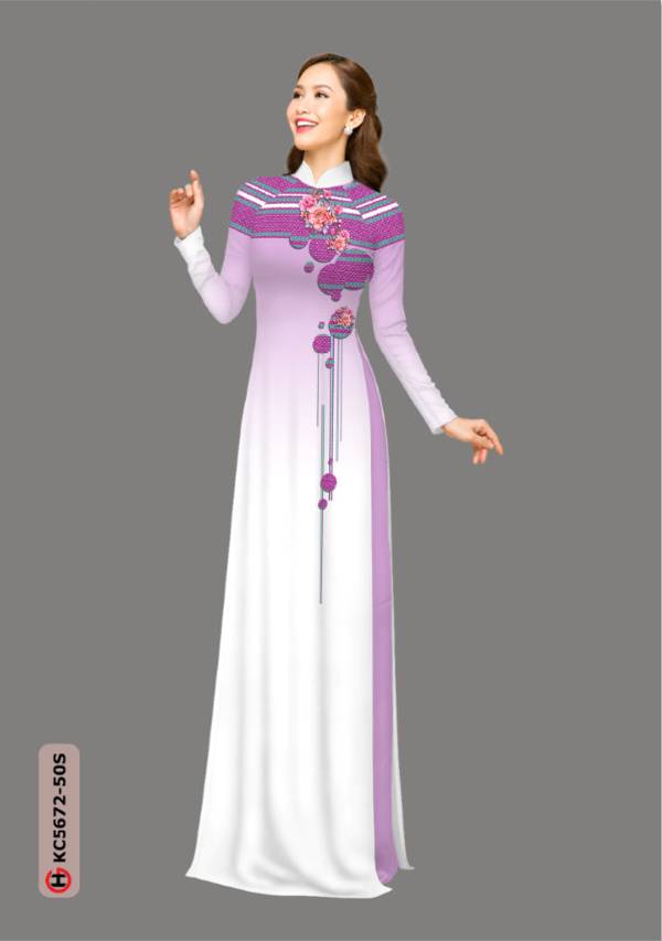 Vải Áo Dài Hoa In 3D Độc Đáo AD KC5672 43 Vải Áo Dài Hoa In 3D Độc Đáo AD KC5672