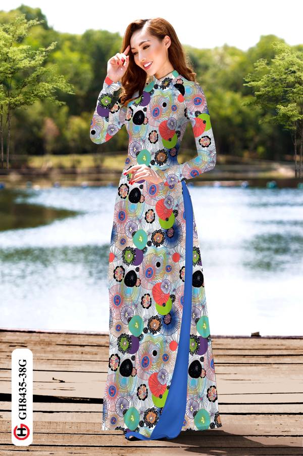 Vải Áo Dài Hoa Đều Mới Ra AD GH8435