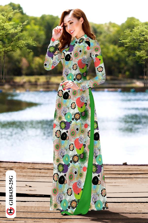 Vải Áo Dài Hoa Đều Mới Ra AD GH8435