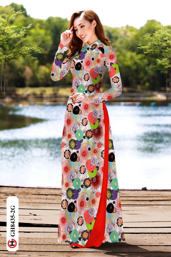 Vải Áo Dài Hoa Đều Mới Ra AD GH8435