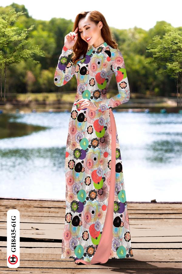 Vải Áo Dài Hoa Đều Mới Ra AD GH8435