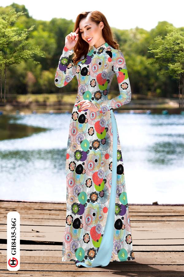 Vải Áo Dài Hoa Đều Mới Ra AD GH8435