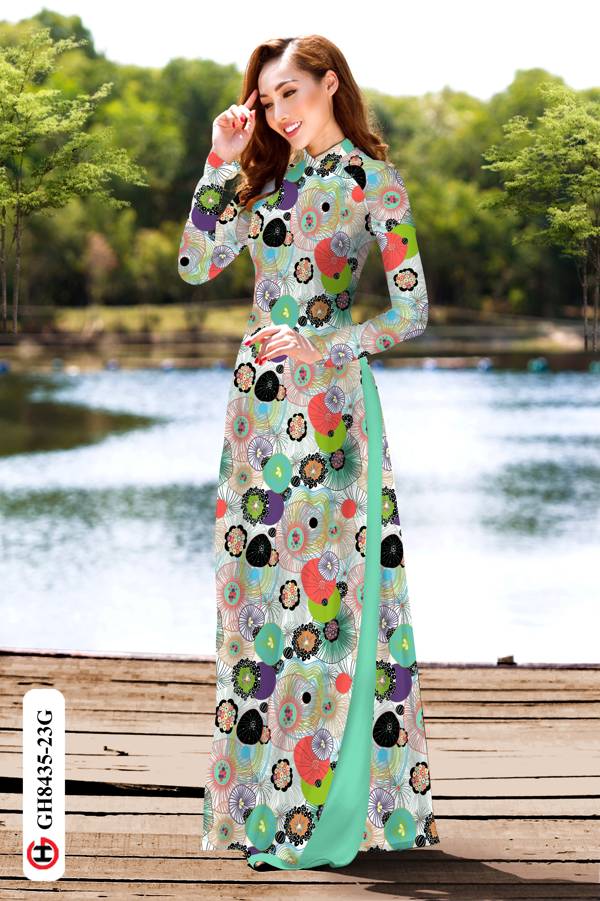 Vải Áo Dài Hoa Đều Mới Ra AD GH8435