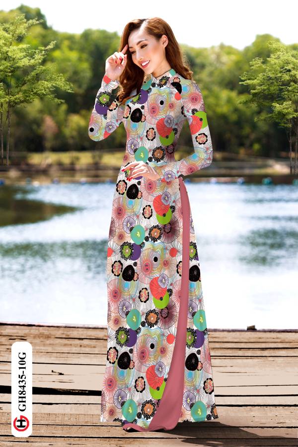 Vải Áo Dài Hoa Đều Mới Ra AD GH8435