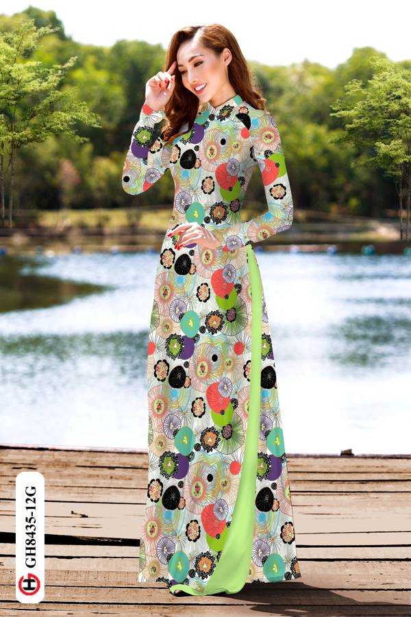 Vải Áo Dài Hoa Đều Mới Ra AD GH8435