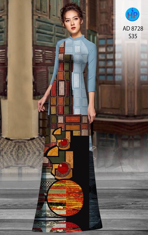 Vải Áo Dài Hoa Văn Thiết Kế 2021 AD 8728