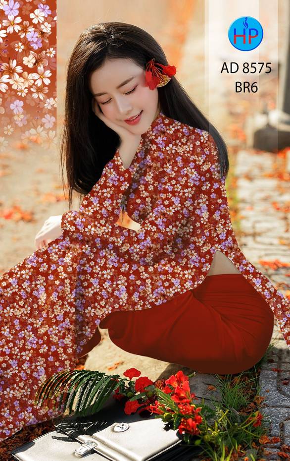 Vải Áo Dài Hoa Nhí Độc Đáo AD 8575