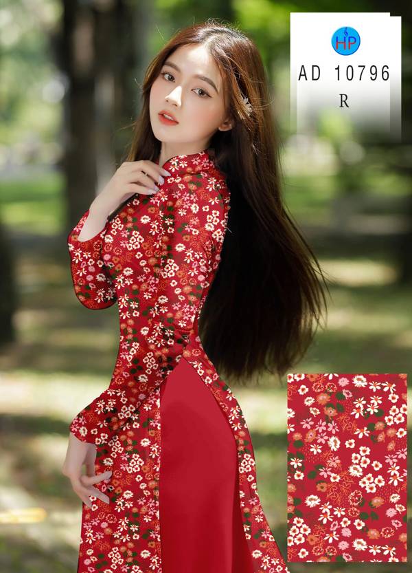 Vải Áo Dài Hoa Nhí Vừa Ra  AD 10796