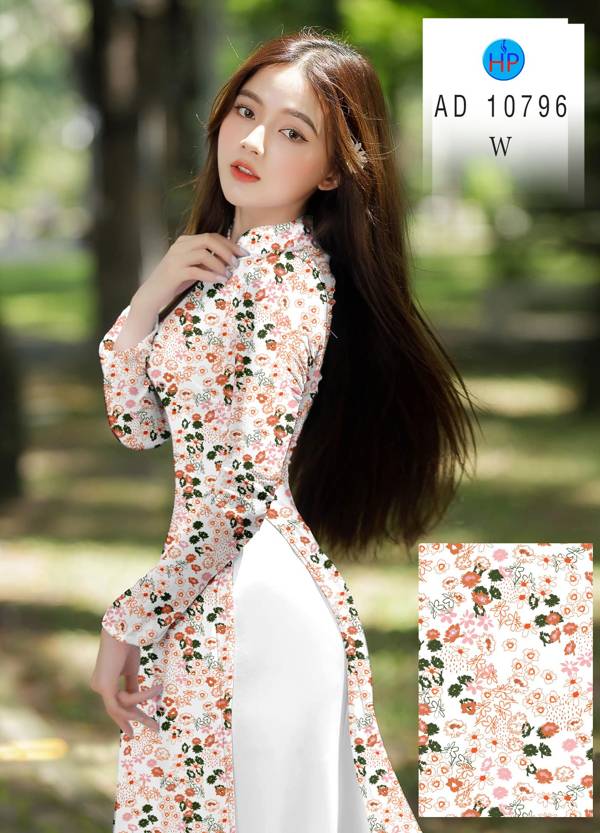 Vải Áo Dài Hoa Nhí Vừa Ra  AD 10796