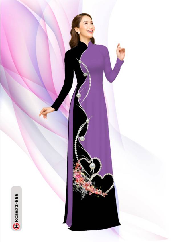 Vải Áo Dài Hoa In 3D Độc Đáo AD KC5673 27 Vải Áo Dài Hoa In 3D Độc Đáo AD KC5673