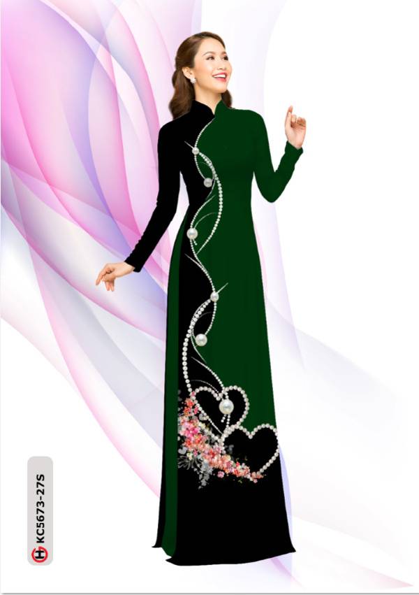 Vải Áo Dài Hoa In 3D Độc Đáo AD KC5673 30 Vải Áo Dài Hoa In 3D Độc Đáo AD KC5673