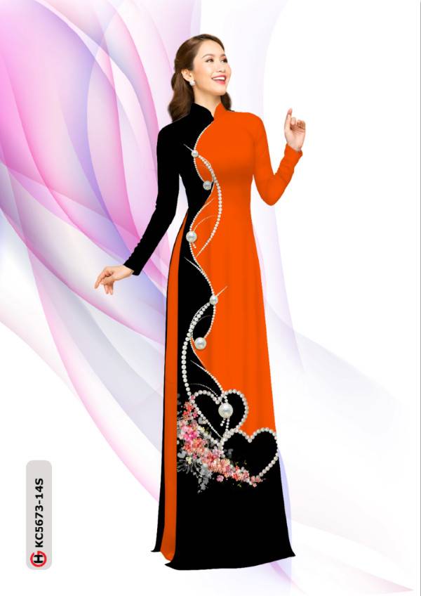 Vải Áo Dài Hoa In 3D Độc Đáo AD KC5673 32 Vải Áo Dài Hoa In 3D Độc Đáo AD KC5673