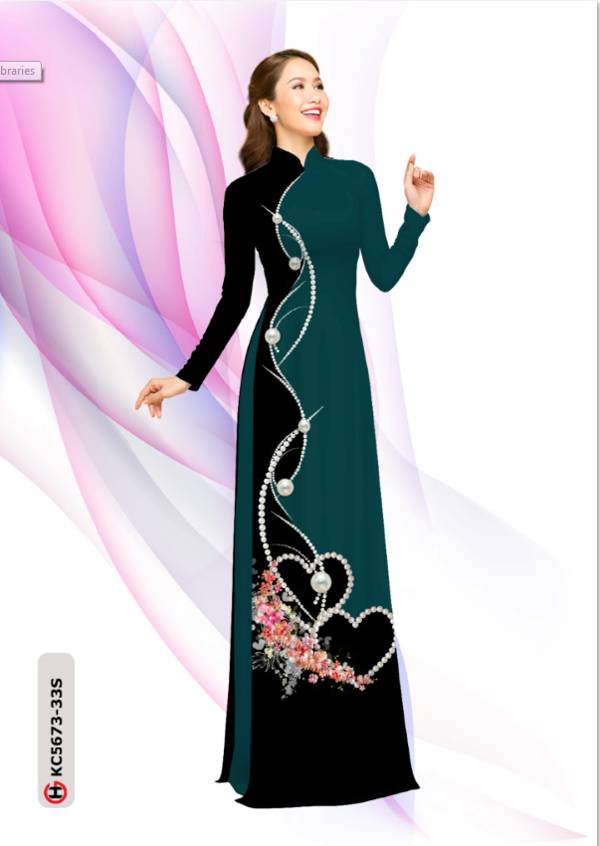 Vải Áo Dài Hoa In 3D Độc Đáo AD KC5673 34 Vải Áo Dài Hoa In 3D Độc Đáo AD KC5673