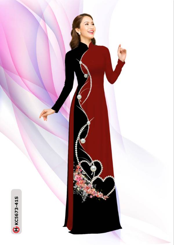 Vải Áo Dài Hoa In 3D Độc Đáo AD KC5673 36 Vải Áo Dài Hoa In 3D Độc Đáo AD KC5673