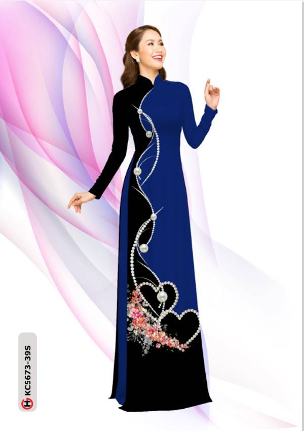 Vải Áo Dài Hoa In 3D Độc Đáo AD KC5673 35 Vải Áo Dài Hoa In 3D Độc Đáo AD KC5673