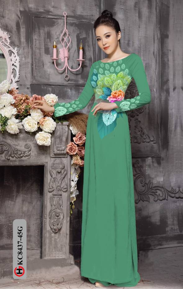 Vải Áo Dài Hoa Hồng Độc Đáo AD KC8437