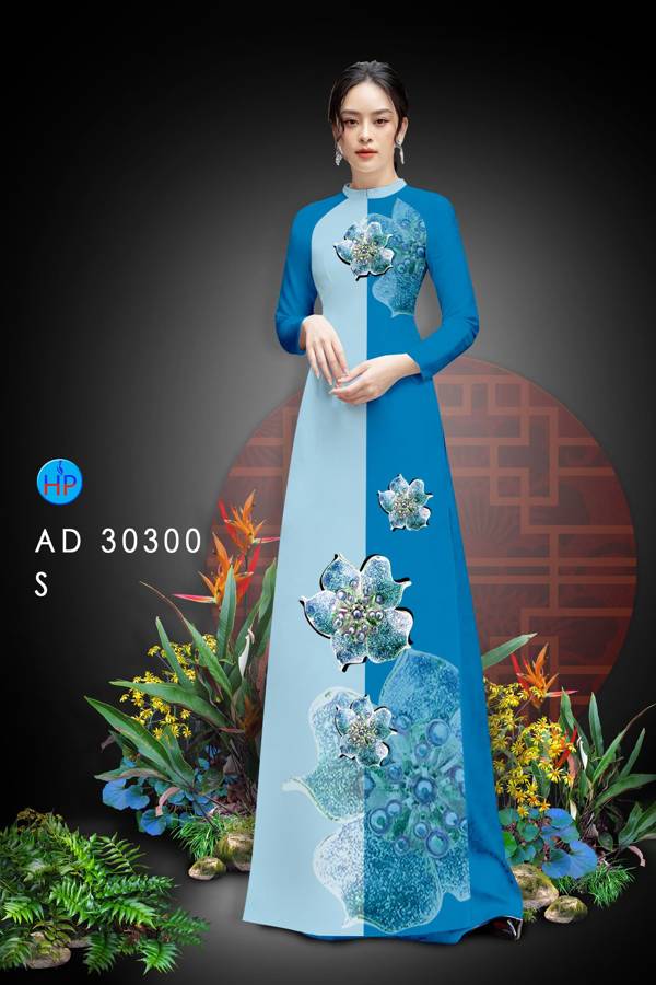 Vải Áo Dài Hoa In 3D Mới Ra AD 30300 41 Vải Áo Dài Hoa In 3D Mới Ra AD 30300