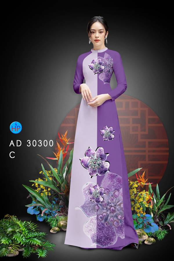 Vải Áo Dài Hoa In 3D Mới Ra AD 30300 40 Vải Áo Dài Hoa In 3D Mới Ra AD 30300