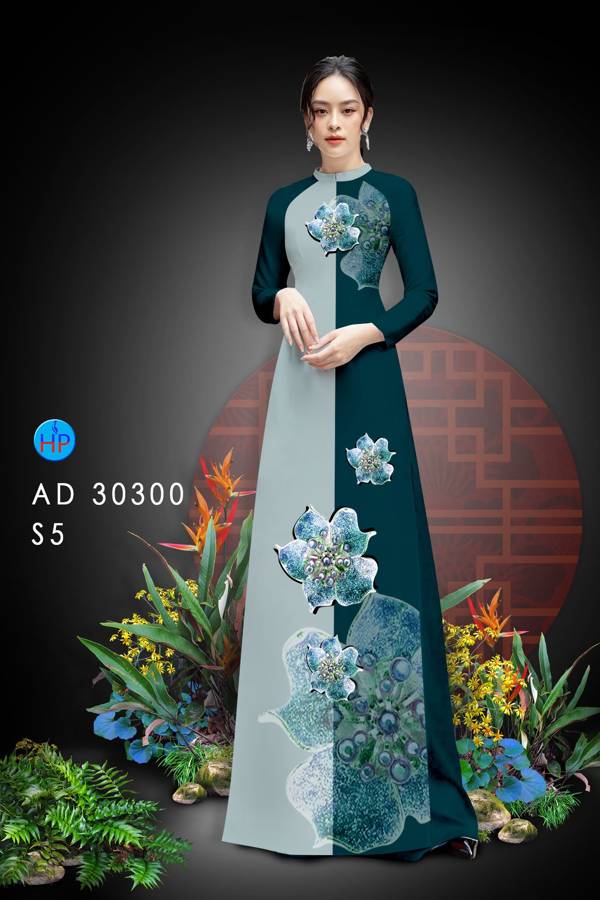 Vải Áo Dài Hoa In 3D Mới Ra AD 30300 43 Vải Áo Dài Hoa In 3D Mới Ra AD 30300