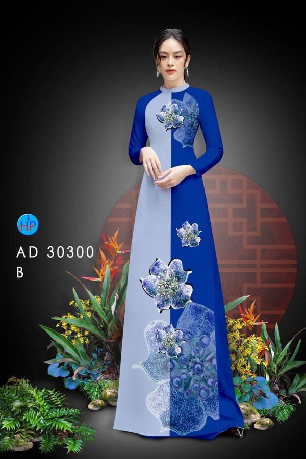 Vải Áo Dài Hoa In 3D Mới Ra AD 30300 42 Vải Áo Dài Hoa In 3D Mới Ra AD 30300