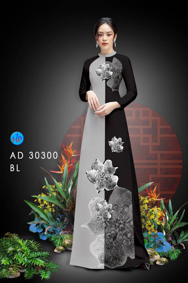 Vải Áo Dài Hoa In 3D Mới Ra AD 30300 45 Vải Áo Dài Hoa In 3D Mới Ra AD 30300