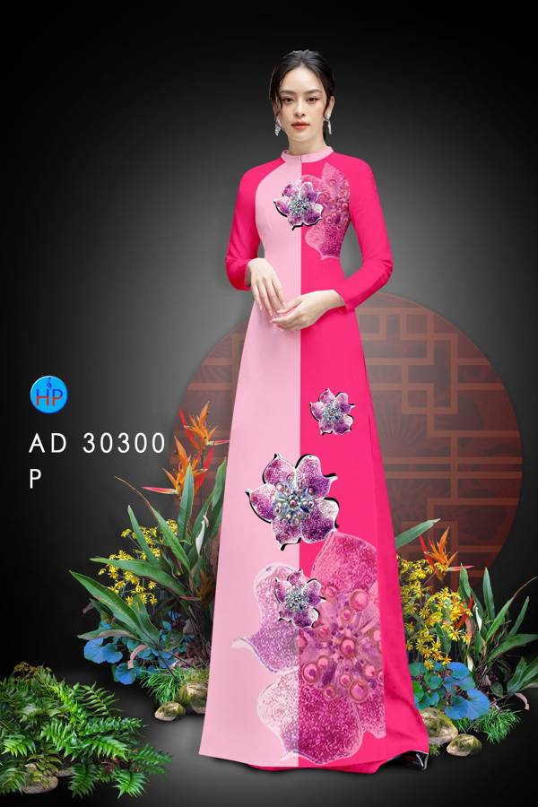 Vải Áo Dài Hoa In 3D Mới Ra AD 30300 48 Vải Áo Dài Hoa In 3D Mới Ra AD 30300