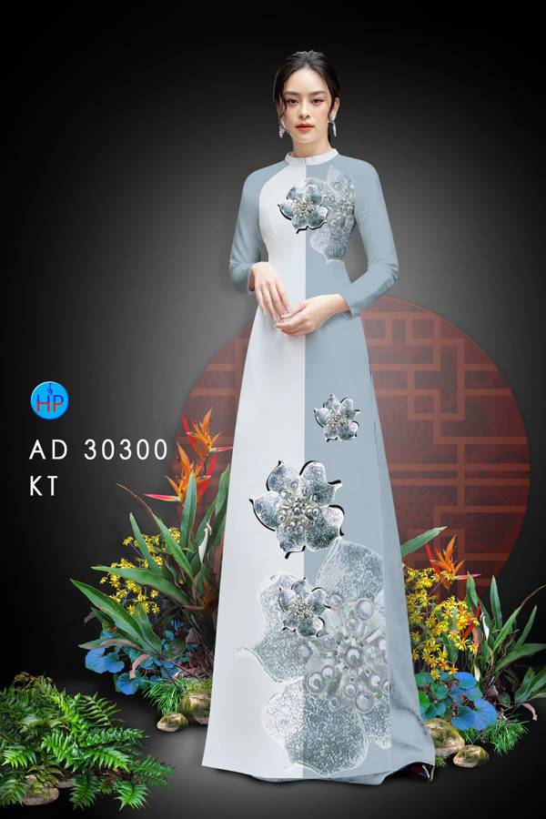 Vải Áo Dài Hoa In 3D Mới Ra AD 30300 51 Vải Áo Dài Hoa In 3D Mới Ra AD 30300