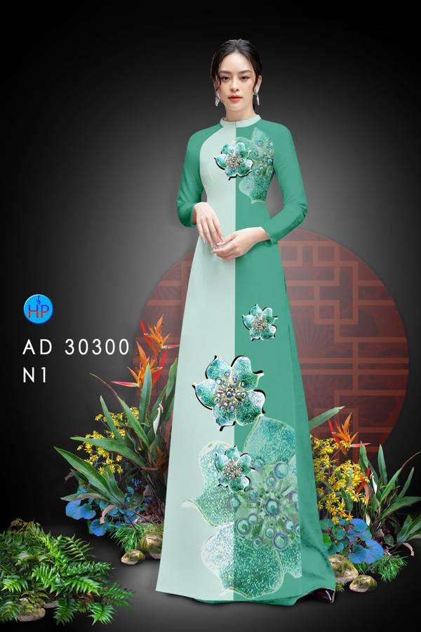 Vải Áo Dài Hoa In 3D Mới Ra AD 30300 52 Vải Áo Dài Hoa In 3D Mới Ra AD 30300