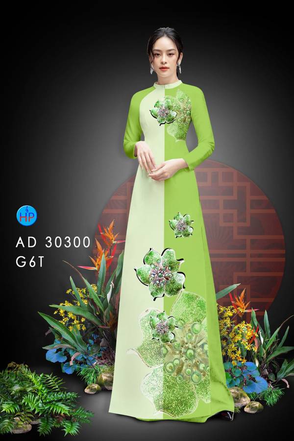 Vải Áo Dài Hoa In 3D Mới Ra AD 30300 50 Vải Áo Dài Hoa In 3D Mới Ra AD 30300