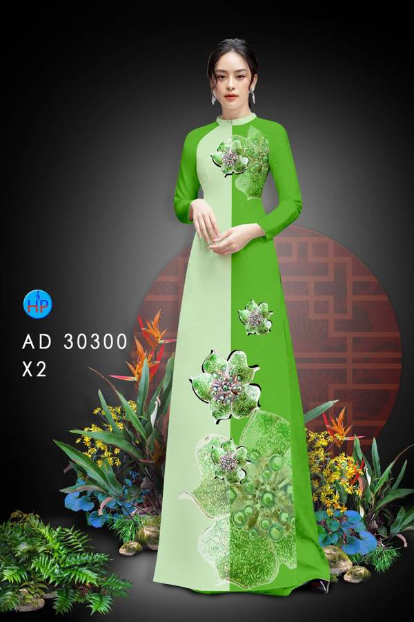 Vải Áo Dài Hoa In 3D Mới Ra AD 30300 54 Vải Áo Dài Hoa In 3D Mới Ra AD 30300