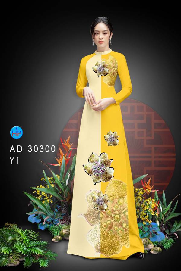 Vải Áo Dài Hoa In 3D Mới Ra AD 30300 53 Vải Áo Dài Hoa In 3D Mới Ra AD 30300