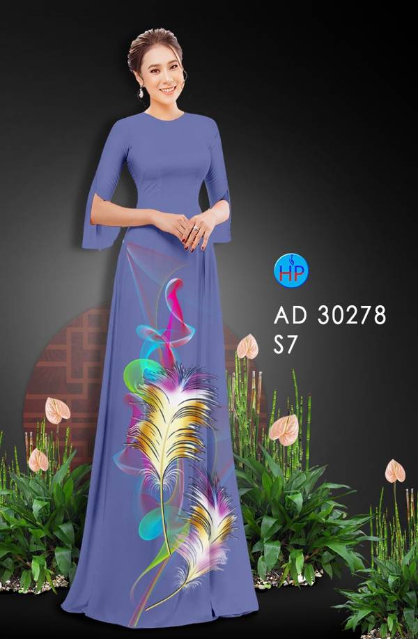 Vải Áo Dài Hoa In 3D Độc Đáo AD 30278 42 Vải Áo Dài Hoa In 3D Độc Đáo AD 30278