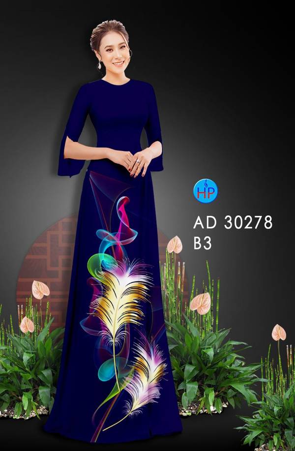 Vải Áo Dài Hoa In 3D Độc Đáo AD 30278 47 Vải Áo Dài Hoa In 3D Độc Đáo AD 30278