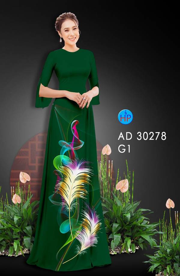 Vải Áo Dài Hoa In 3D Độc Đáo AD 30278 50 Vải Áo Dài Hoa In 3D Độc Đáo AD 30278