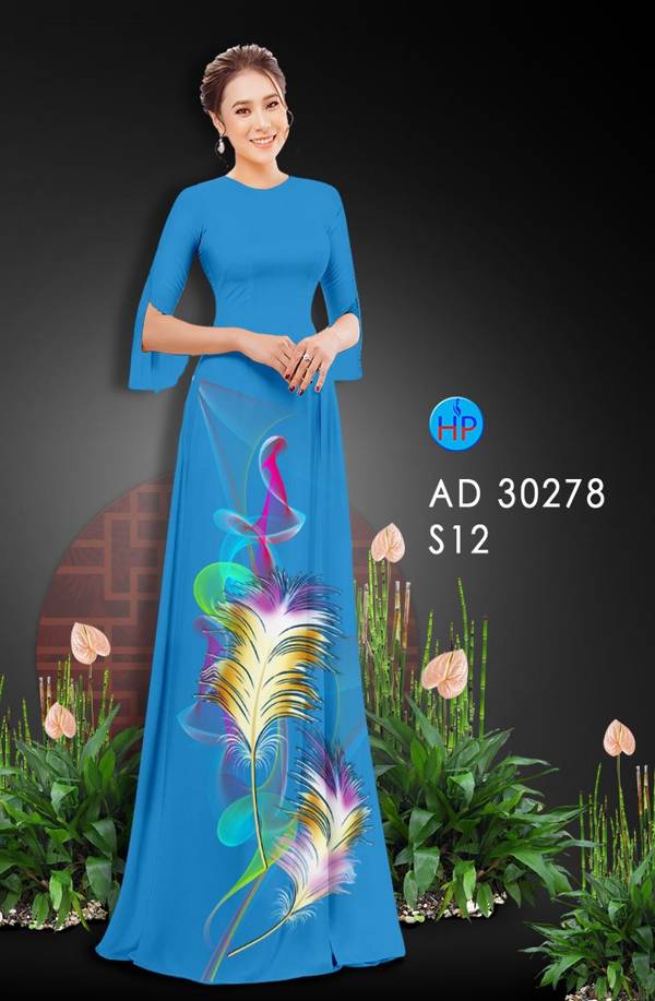 Vải Áo Dài Hoa In 3D Độc Đáo AD 30278 53 Vải Áo Dài Hoa In 3D Độc Đáo AD 30278