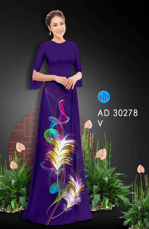 Vải Áo Dài Hoa In 3D Độc Đáo AD 30278 56 Vải Áo Dài Hoa In 3D Độc Đáo AD 30278