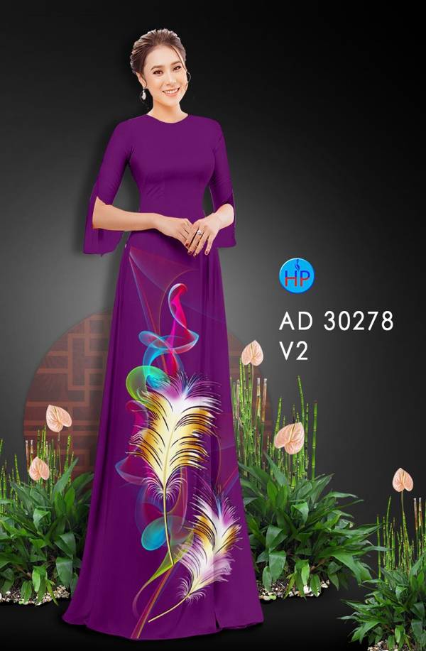 Vải Áo Dài Hoa In 3D Độc Đáo AD 30278 55 Vải Áo Dài Hoa In 3D Độc Đáo AD 30278