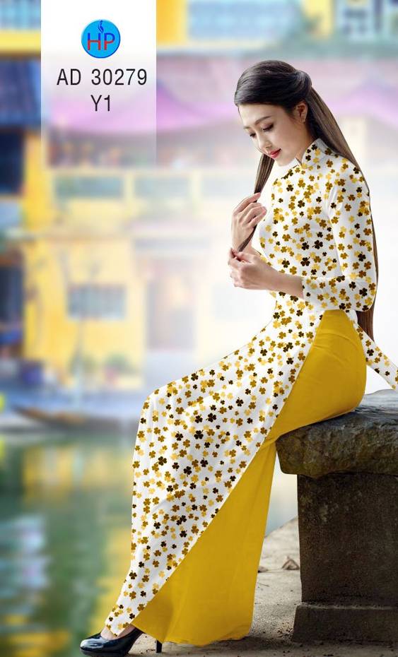 Vải Áo Dài Hoa Nhí Mới Ra AD 30279