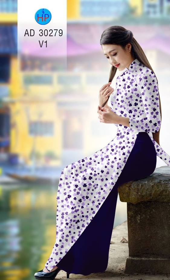 Vải Áo Dài Hoa Nhí Mới Ra AD 30279